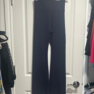 Hard Tail High-Waist Navy flare-Leg Pants